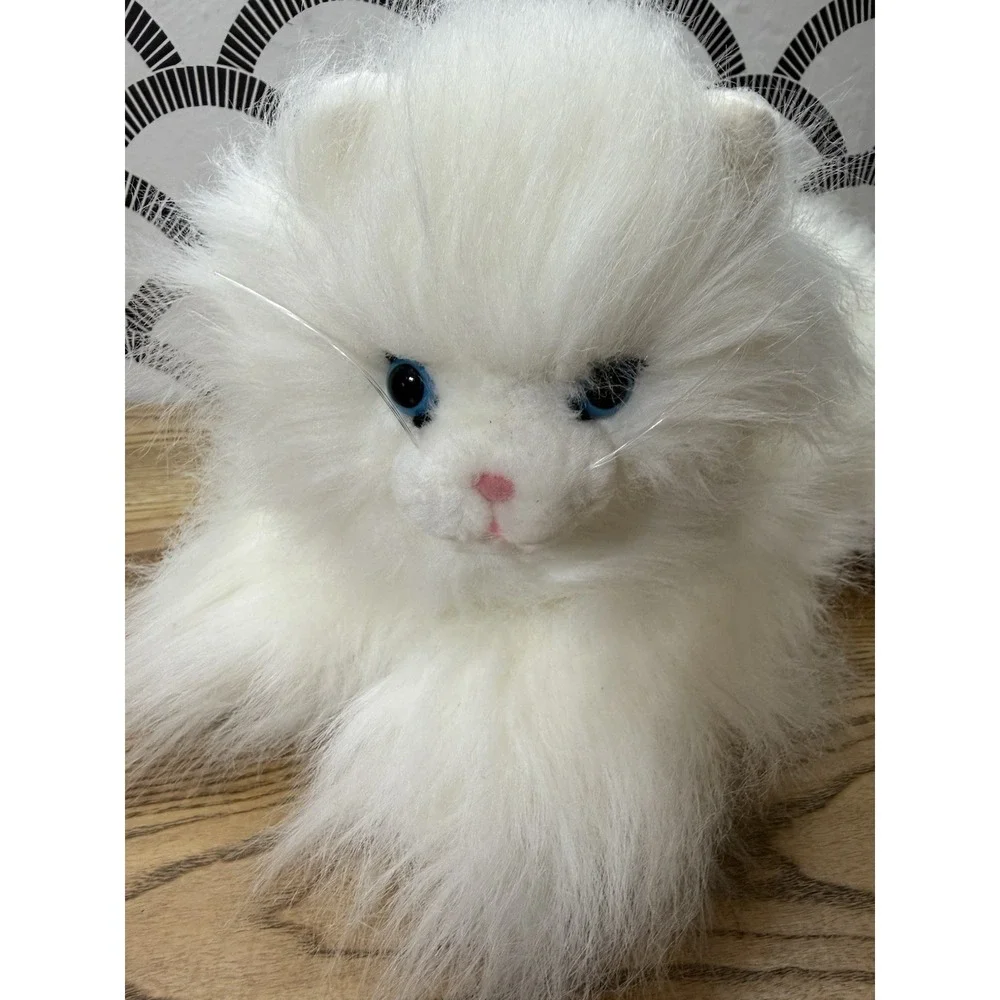 Persian Cat Plush Soft Toy Long Hair Dakin Classique‎ Collectibles White 1988